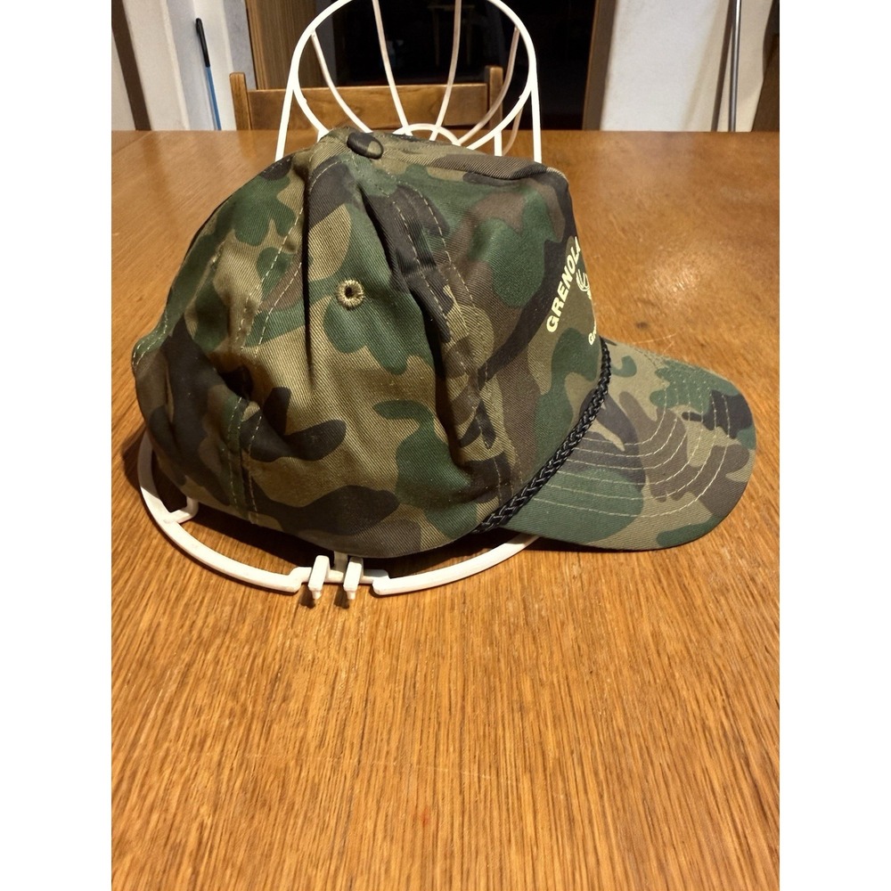 VTG Grenola Grocery KS Deer Hunting Camo Rope Snapback Hat Cobra Caps Trucker - Picture 2 of 6